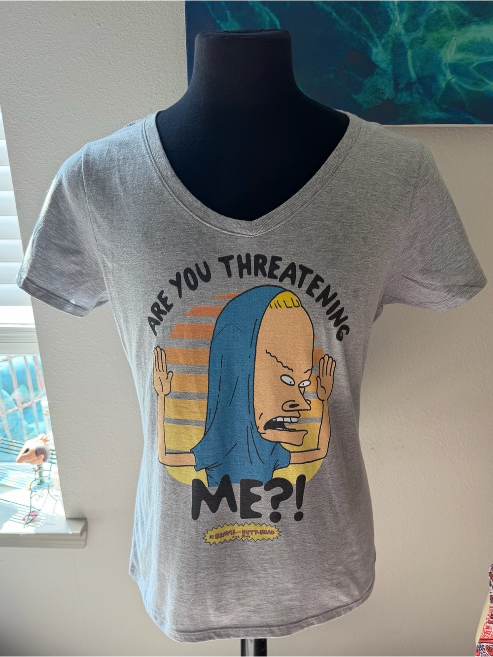 NWT! MTV’s Beavis & Butthead’s Cornholio, Graphic V-neck!